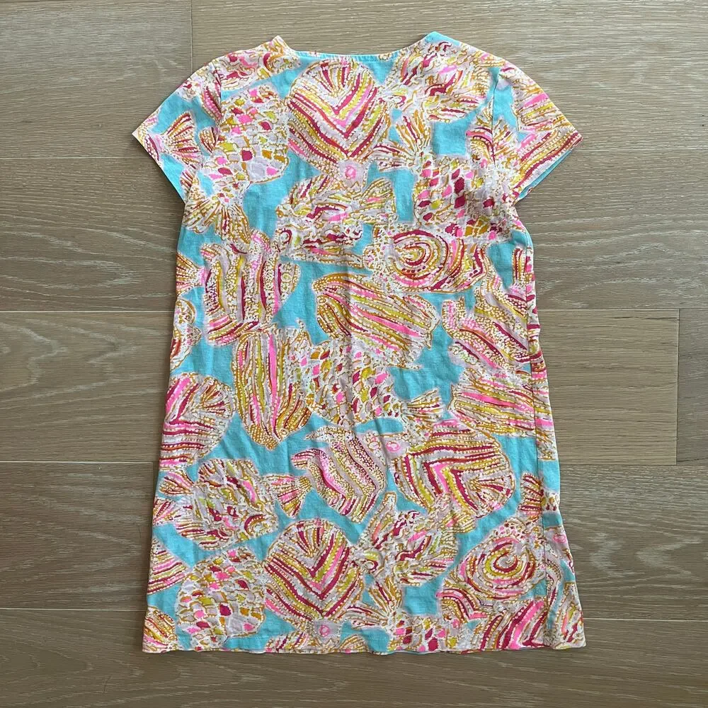Lilly Pulitzer Girl's Mini Brewster Dress Breakwater Blue Medium/Large